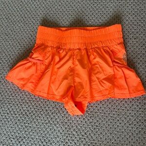 Bright orange free people shorts